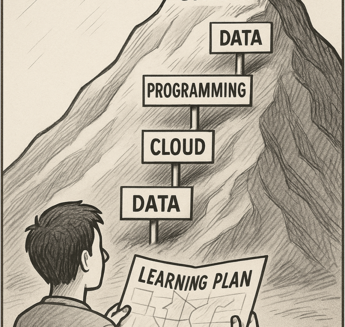 20250523_1159_Climbing IT Knowledge Mountain_simple_compose_01jvyg4ctbecj8k8jvb1f2bvba