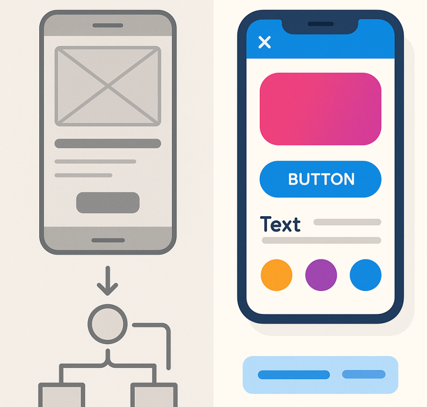 20250702_1508_UX vs UI Illustrated_simple_compose_01jz5tq44jf42rkqfd18qgx9vj